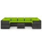 10-tlg. Garten-Lounge-Set mit Kissen Grau Imprägniertes Holz 10-tlg. Garten-Lounge-Set mit Kissen Grau Imprägniertes Holz