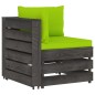 10-tlg. Garten-Lounge-Set mit Kissen Grau Imprägniertes Holz 10-tlg. Garten-Lounge-Set mit Kissen Grau Imprägniertes Holz