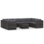 vidaXL 10-tlg. Garten-Lounge-Set mit Kissen Grau Imprägniertes Holz vidaXL 10-tlg. Garten-Lounge-Set mit Kissen Grau Imprägniertes Holz