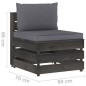 7-tlg. Garten-Lounge-Set mit Kissen Grau Imprägniertes Holz 7-tlg. Garten-Lounge-Set mit Kissen Grau Imprägniertes Holz