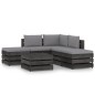 6-tlg. Garten-Lounge-Set mit Kissen Grau Imprägniertes Holz 6-tlg. Garten-Lounge-Set mit Kissen Grau Imprägniertes Holz