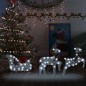 Weihnachtsdeko Rentier & Schlitten 60 LEDs Outdoor Silbern Weihnachtsdeko Rentier & Schlitten 60 LEDs Outdoor Silbern