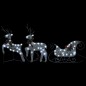 Weihnachtsdeko Rentier & Schlitten 60 LEDs Outdoor Silbern Weihnachtsdeko Rentier & Schlitten 60 LEDs Outdoor Silbern