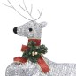 Weihnachtsdeko Rentier & Schlitten 60 LEDs Outdoor Silbern Weihnachtsdeko Rentier & Schlitten 60 LEDs Outdoor Silbern