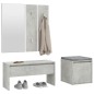 Flurmöbel-Set Betongrau Holzwerkstoff Flurmöbel-Set Betongrau Holzwerkstoff