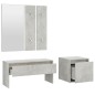 Flurmöbel-Set Betongrau Holzwerkstoff Flurmöbel-Set Betongrau Holzwerkstoff