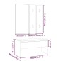 Flurmöbel-Set Betongrau Holzwerkstoff Flurmöbel-Set Betongrau Holzwerkstoff