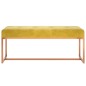 Sitzbank Senfgelb 110x36x45 cm Samt Sitzbank Senfgelb 110x36x45 cm Samt