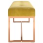 Sitzbank Senfgelb 110x36x45 cm Samt Sitzbank Senfgelb 110x36x45 cm Samt