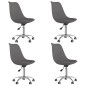 Esszimmerstühle 4 Stk. Drehbar Dunkelgrau Stoff Esszimmerstühle 4 Stk. Drehbar Dunkelgrau Stoff