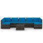 vidaXL 8-tlg. Garten-Lounge-Set mit Kissen Grau Imprägniertes Holz vidaXL 8-tlg. Garten-Lounge-Set mit Kissen Grau Imprägniertes Holz