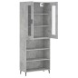 Highboard Betongrau 69,5x34x180 cm Holzwerkstoff Highboard Betongrau 69,5x34x180 cm Holzwerkstoff