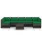 8-tlg. Garten-Lounge-Set mit Kissen Grau Imprägniertes Holz 8-tlg. Garten-Lounge-Set mit Kissen Grau Imprägniertes Holz