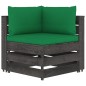 8-tlg. Garten-Lounge-Set mit Kissen Grau Imprägniertes Holz 8-tlg. Garten-Lounge-Set mit Kissen Grau Imprägniertes Holz