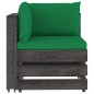 8-tlg. Garten-Lounge-Set mit Kissen Grau Imprägniertes Holz 8-tlg. Garten-Lounge-Set mit Kissen Grau Imprägniertes Holz