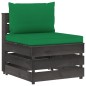 8-tlg. Garten-Lounge-Set mit Kissen Grau Imprägniertes Holz 8-tlg. Garten-Lounge-Set mit Kissen Grau Imprägniertes Holz