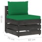 8-tlg. Garten-Lounge-Set mit Kissen Grau Imprägniertes Holz 8-tlg. Garten-Lounge-Set mit Kissen Grau Imprägniertes Holz