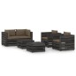 6-tlg. Garten-Lounge-Set mit Kissen Grau Imprägniertes Holz 6-tlg. Garten-Lounge-Set mit Kissen Grau Imprägniertes Holz