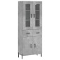 Highboard Betongrau 69,5x34x180 cm Holzwerkstoff Highboard Betongrau 69,5x34x180 cm Holzwerkstoff