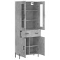 Highboard Betongrau 69,5x34x180 cm Holzwerkstoff Highboard Betongrau 69,5x34x180 cm Holzwerkstoff