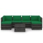 7-tlg. Garten-Lounge-Set mit Kissen Grau Imprägniertes Holz 7-tlg. Garten-Lounge-Set mit Kissen Grau Imprägniertes Holz