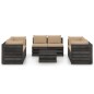 vidaXL 9-tlg. Garten-Lounge-Set mit Kissen Grau Imprägniertes Holz vidaXL 9-tlg. Garten-Lounge-Set mit Kissen Grau Imprägniertes Holz