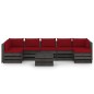 8-tlg. Garten-Lounge-Set mit Kissen Grau Imprägniertes Holz 8-tlg. Garten-Lounge-Set mit Kissen Grau Imprägniertes Holz