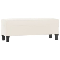 Sitzbank Beige 100x35x41 cm Mikrofasergewebe