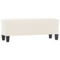 Sitzbank Beige 100x35x41 cm Mikrofasergewebe Sitzbank Beige 100x35x41 cm Mikrofasergewebe