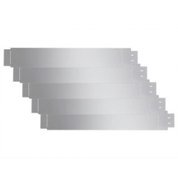 vidaXL Flexible Rasenkante 5-er Set Verzinkter Stahl 100x14 cm
