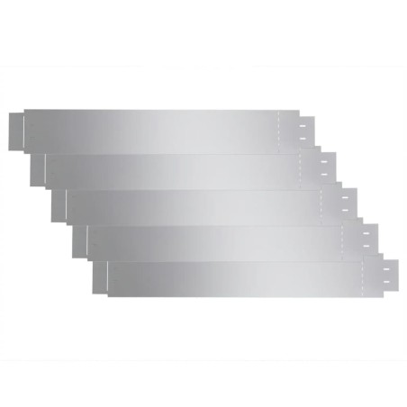 vidaXL Flexible Rasenkante 5-er Set Verzinkter Stahl 100x14 cm