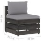 8-tlg. Garten-Lounge-Set mit Kissen Grau Imprägniertes Holz 8-tlg. Garten-Lounge-Set mit Kissen Grau Imprägniertes Holz