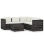 6-tlg. Garten-Lounge-Set mit Kissen Grau Imprägniertes Holz 6-tlg. Garten-Lounge-Set mit Kissen Grau Imprägniertes Holz