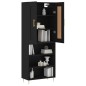 Highboard Schwarz 69,5x34x180 cm Holzwerkstoff Highboard Schwarz 69,5x34x180 cm Holzwerkstoff
