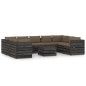 10-tlg. Garten-Lounge-Set mit Kissen Grau Imprägniertes Holz 10-tlg. Garten-Lounge-Set mit Kissen Grau Imprägniertes Holz
