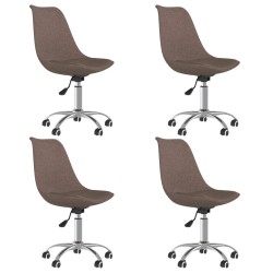 Esszimmerstühle 4 Stk. Drehbar Taupe Stoff