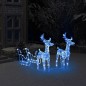 Rentiere & Schlitten Weihnachtsdekoration 160 LEDs 130 cm Acryl Rentiere & Schlitten Weihnachtsdekoration 160 LEDs 130 cm Acryl