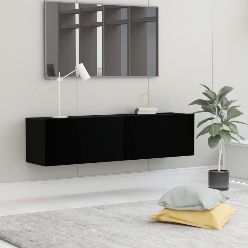 TV-Schrank Schwarz 120x30x30 cm Holzwerkstoff TV-Schrank Schwarz 120x30x30 cm Holzwerkstoff