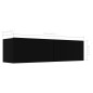 TV-Schrank Schwarz 120x30x30 cm Holzwerkstoff TV-Schrank Schwarz 120x30x30 cm Holzwerkstoff