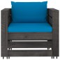 vidaXL 6-tlg. Garten-Lounge-Set mit Kissen Grau Imprägniertes Holz vidaXL 6-tlg. Garten-Lounge-Set mit Kissen Grau Imprägniertes Holz