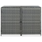 vidaXL Mülltonnenbox für 2 Tonnen Poly Rattan Anthrazit 148×77×111 cm vidaXL Mülltonnenbox für 2 Tonnen Poly Rattan Anthrazit 148×77×111 cm