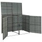 vidaXL Mülltonnenbox für 2 Tonnen Poly Rattan Anthrazit 148×77×111 cm vidaXL Mülltonnenbox für 2 Tonnen Poly Rattan Anthrazit 148×77×111 cm