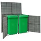 vidaXL Mülltonnenbox für 2 Tonnen Poly Rattan Anthrazit 148×77×111 cm vidaXL Mülltonnenbox für 2 Tonnen Poly Rattan Anthrazit 148×77×111 cm