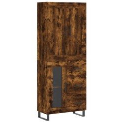 Highboard Räuchereiche 69,5x34x180 cm Holzwerkstoff