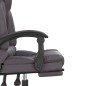 Bürostuhl mit Massagefunktion Grau Kunstleder Bürostuhl mit Massagefunktion Grau Kunstleder