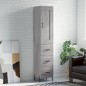 Highboard Grau Sonoma 34,5x34x180 cm Holzwerkstoff Highboard Grau Sonoma 34,5x34x180 cm Holzwerkstoff