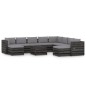 11-tlg. Garten-Lounge-Set mit Kissen Grau Imprägniertes Holz 11-tlg. Garten-Lounge-Set mit Kissen Grau Imprägniertes Holz