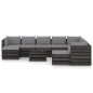 11-tlg. Garten-Lounge-Set mit Kissen Grau Imprägniertes Holz 11-tlg. Garten-Lounge-Set mit Kissen Grau Imprägniertes Holz