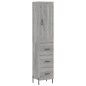 Highboard Grau Sonoma 34,5x34x180 cm Holzwerkstoff Highboard Grau Sonoma 34,5x34x180 cm Holzwerkstoff