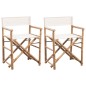 Klappbarer Regiestuhl 2 Stk. Bambus und Canvas Klappbarer Regiestuhl 2 Stk. Bambus und Canvas